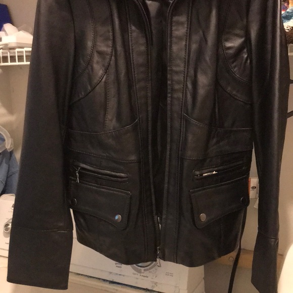 a.n.a Jackets & Blazers - A.n.a Genuine Lambskin Black Leather Jacket